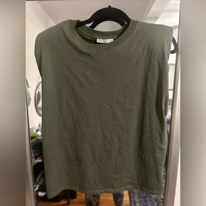 Zara tank with shoulder pads